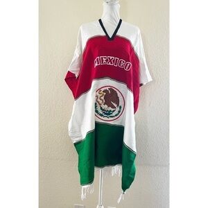 Mexico Poncho Serape Tri color
